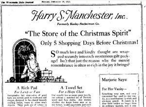 Wisconsin State Journal toy ads: 1920s